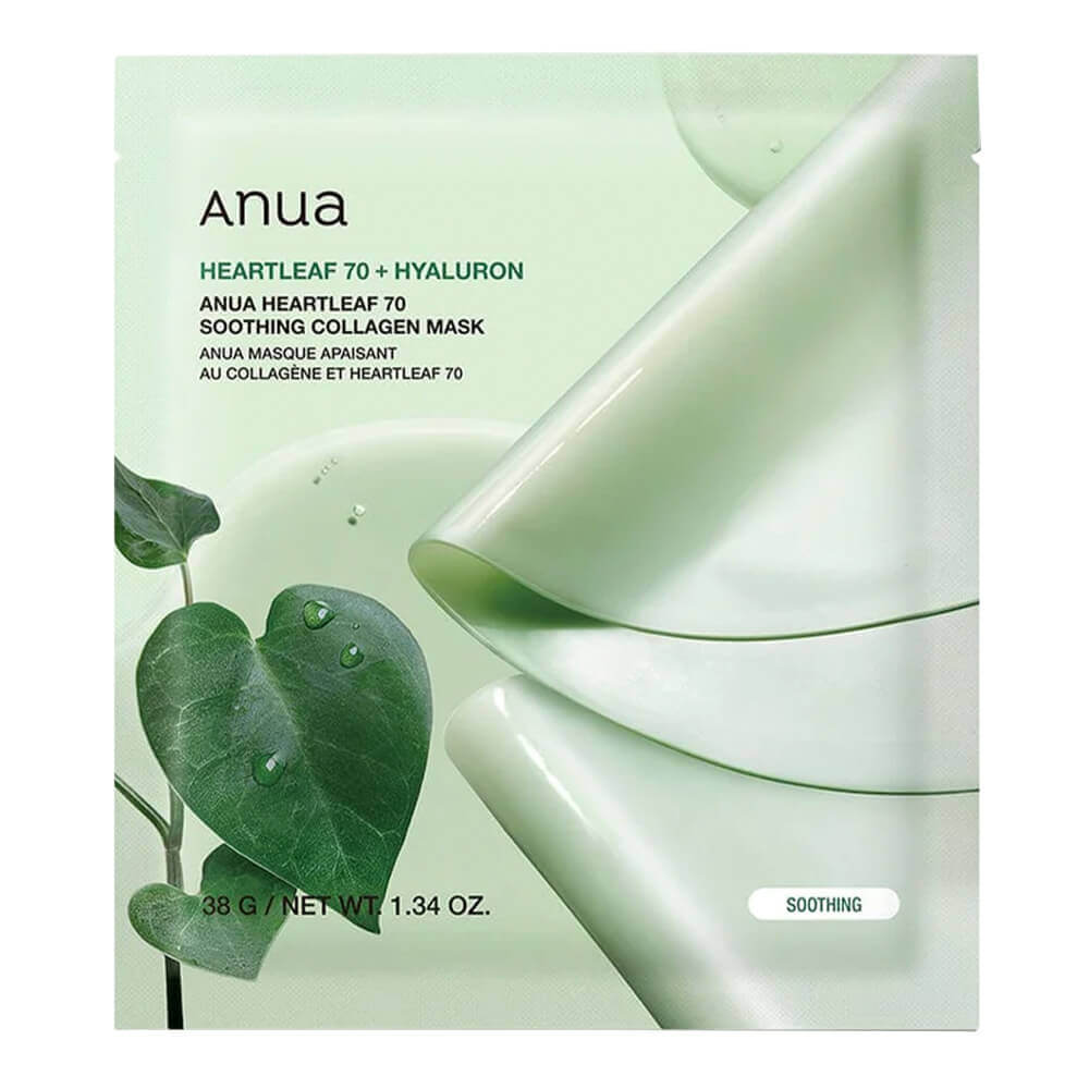 Успокаивающая гидрогелевая маска с хауттюйнией Anua Heartleaf 70 Soothing Collagen Mask